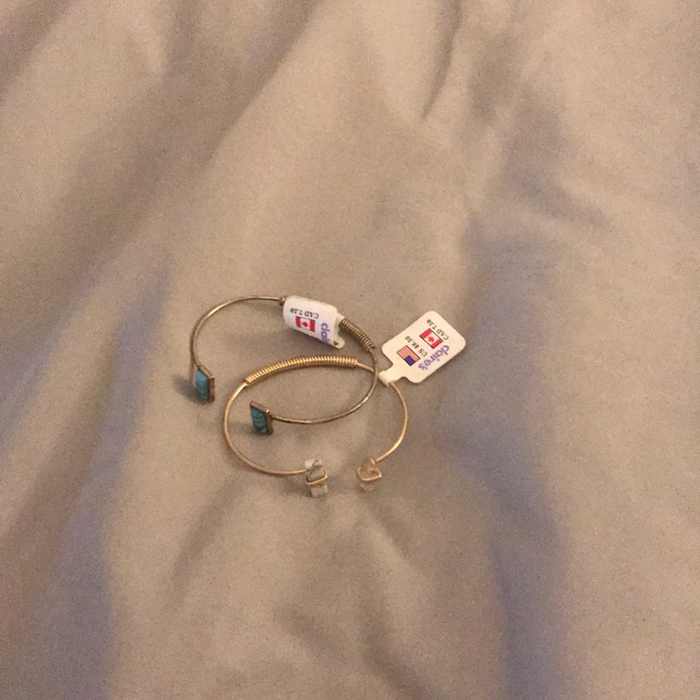 Gold wire bracelets